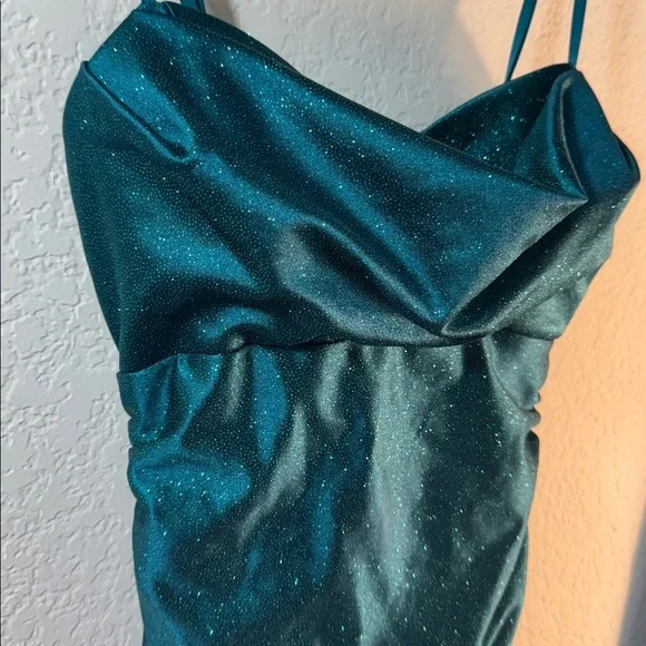 Maxi Dress with Feather Detail prom dress - Picture 4 of 4